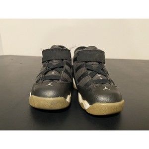 Air Jordan Baby Black Gray White Toddler Shoes Size 6C Hook N Loop